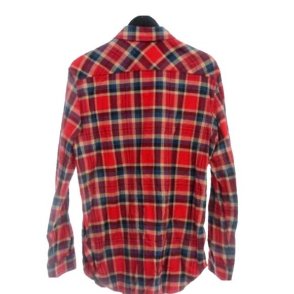 Fear of God FOG Medium Red Multi Tartan Plaid Flannel Button Down Shirt MSRP 260 - Picture 2 of 6
